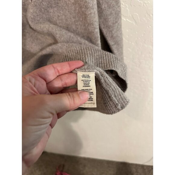 Soft Surroundings Wool Meera Taupe Sweater - Picture 7 of 10